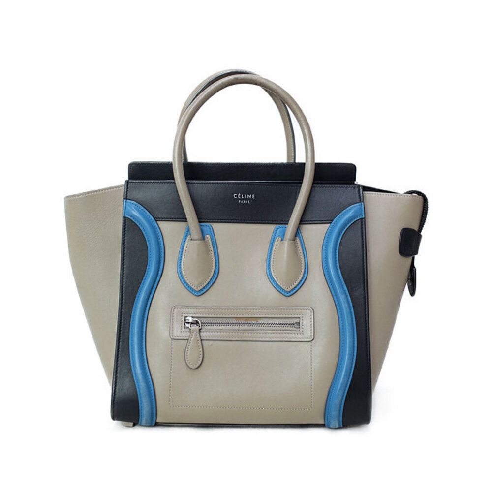 Celine Calfskin Leather Handbag Tote Shopper Shoulder - Picture 2 of 9